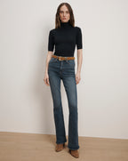 Veronica Beard Arch Suede Belt - Acorn