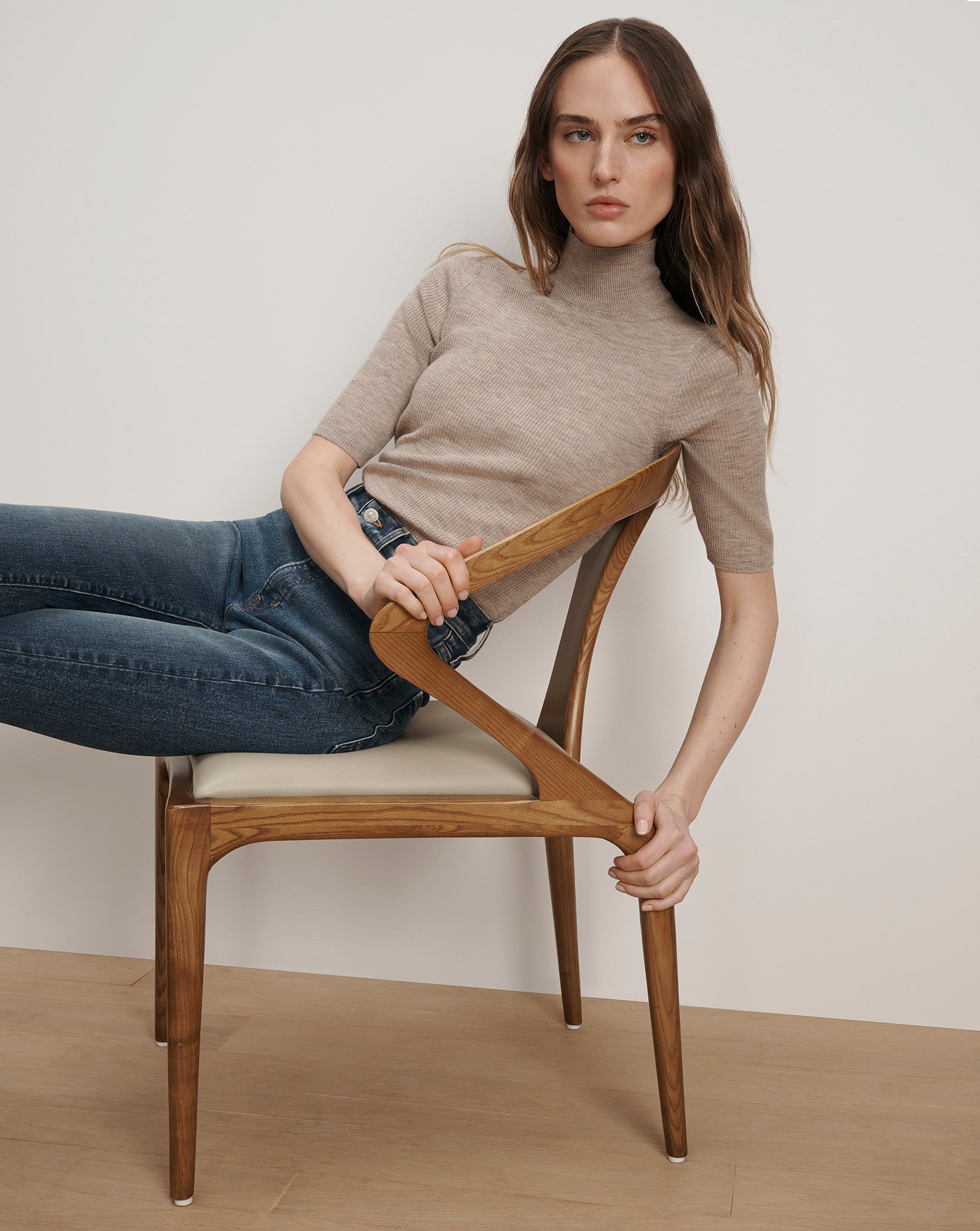 Veronica Beard Alastair Merino Wool Pullover - Oatmeal Melange