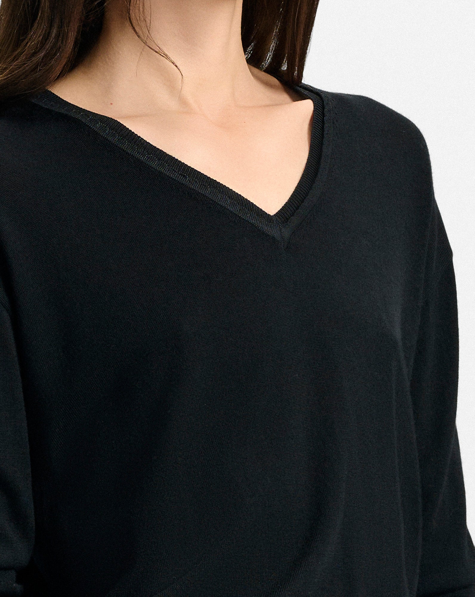 Veronica Beard Milette Merino Wool Pullover - Black