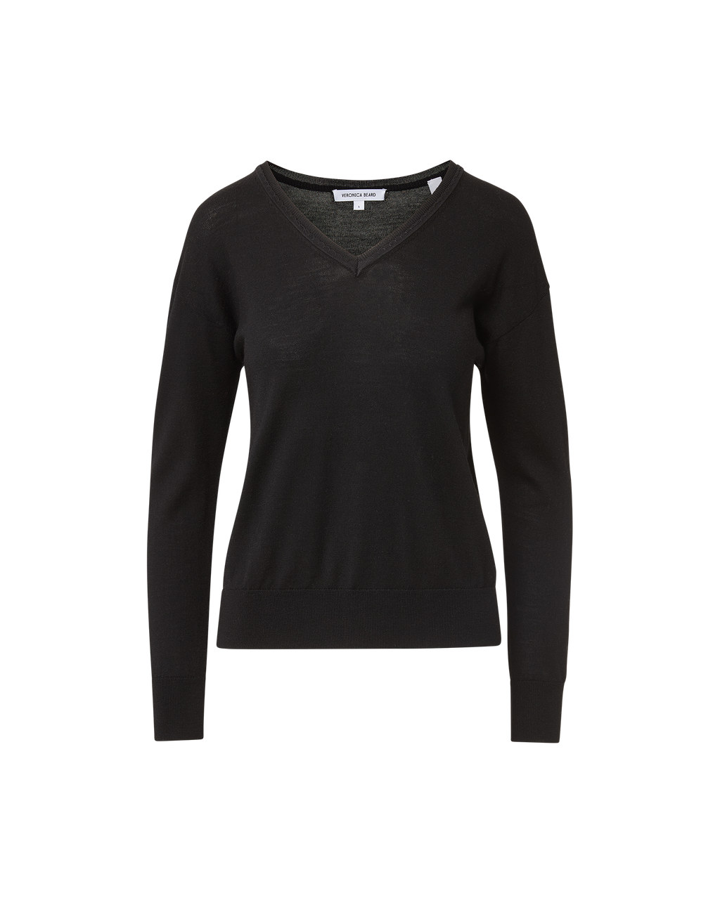 Veronica Beard Milette Merino Wool Pullover Black