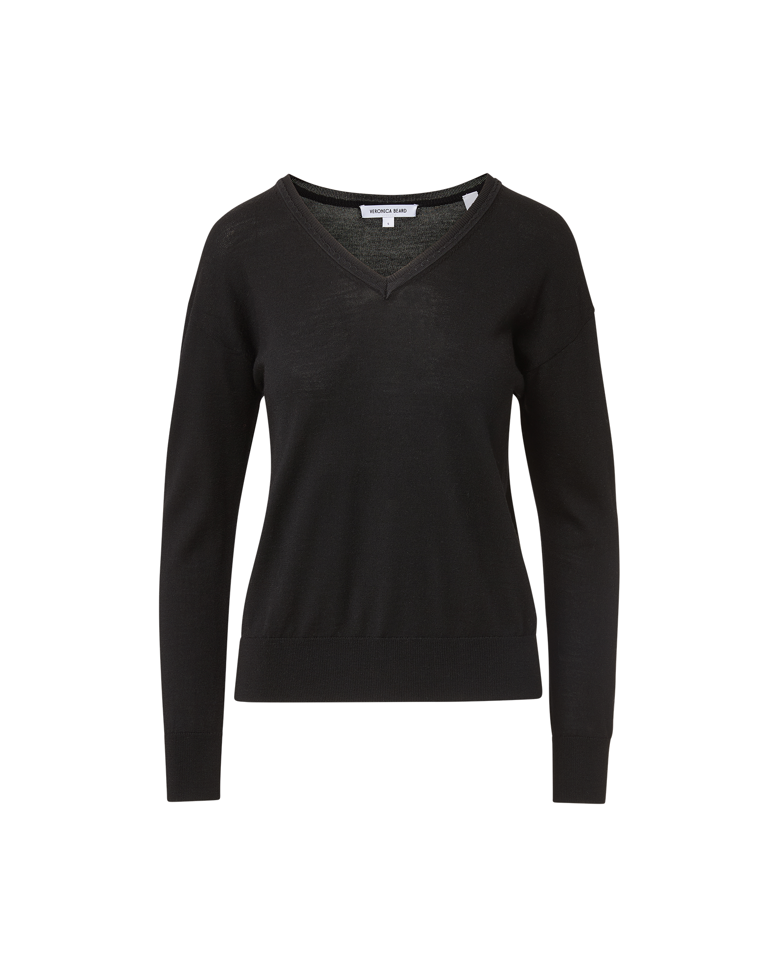 Veronica Beard Milette Merino Wool Pullover Black