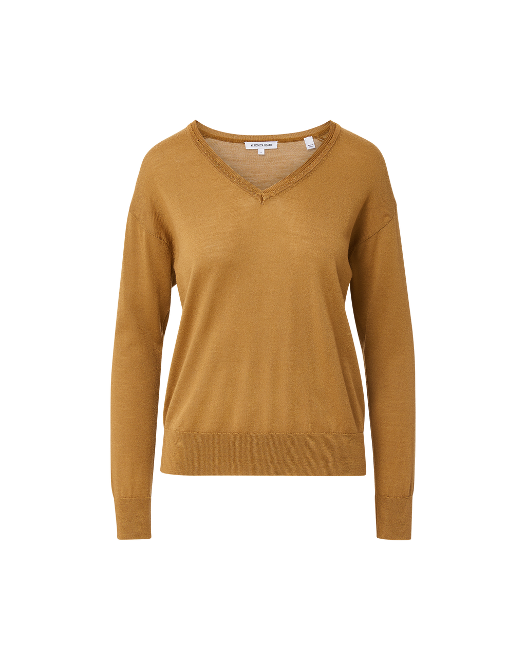 Veronica Beard Milette Merino Wool Pullover - Dark Acorn