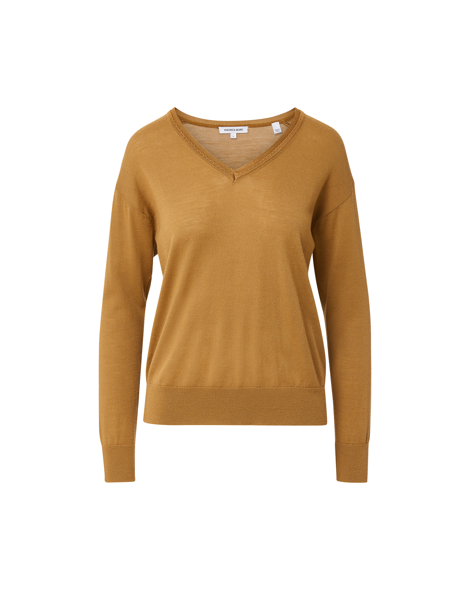 Veronica Beard Milette Merino Wool Pullover - Dark Acorn