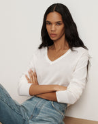 Veronica Beard Milette Merino Wool Pullover - Ivory