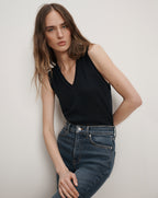 Veronica Beard Milette Merino Wool Sweater Vest - Navy