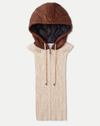 Veronica Beard Orine Contrast Hoodie Dickey - Mocha/Heathered Sand