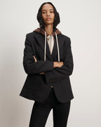 Veronica Beard Orine Contrast Hoodie Dickey