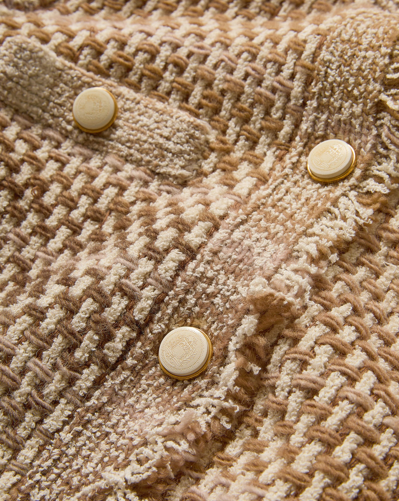 Veronica Beard Sariyah Knit Jacket - Desert Khaki Multi