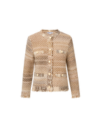 Veronica Beard Sariyah Knit Jacket - Desert Khaki Multi