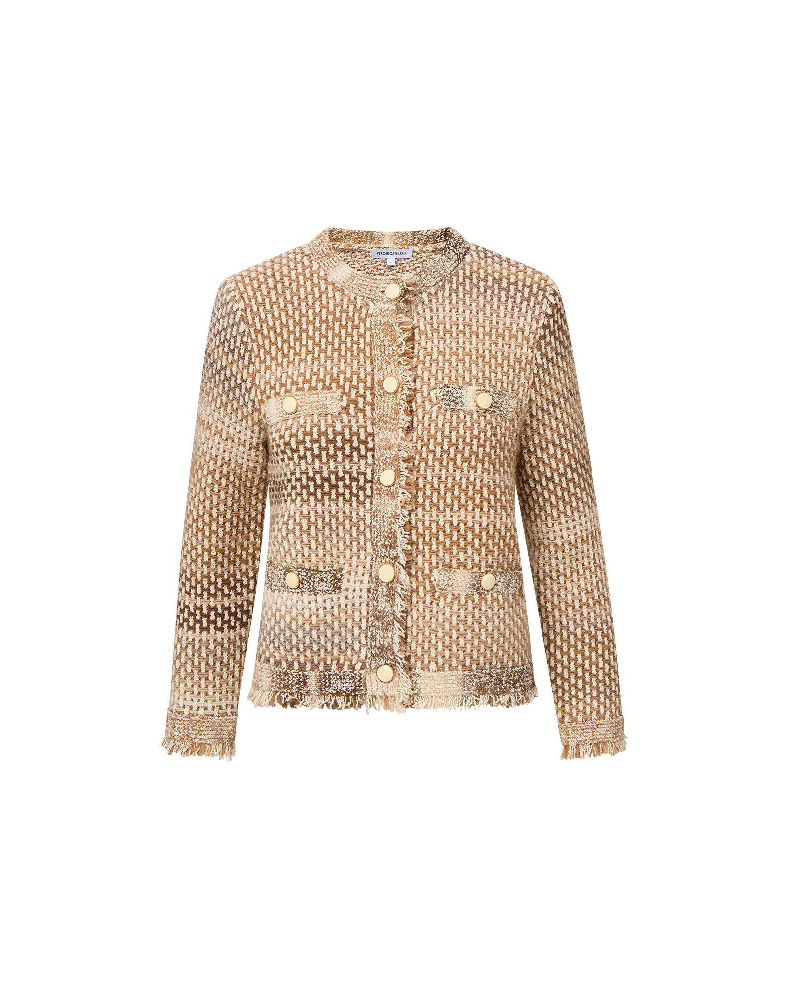 Veronica Beard Sariyah Knit Jacket - Desert Khaki Multi