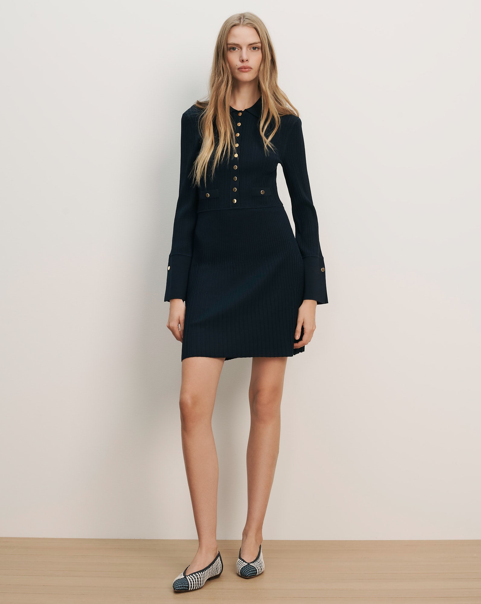 Veronica Beard Lauper Knit Mini Dress - Navy