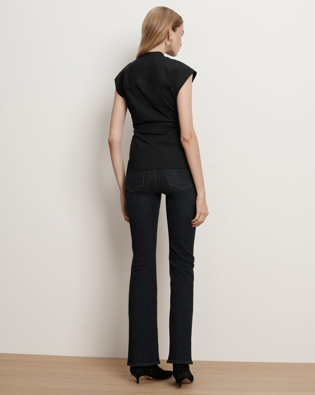 Veronica Beard Joon Tie-Neck Button-Down Blouse - Black