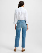 Veronica Beard Draymond Cuff-Sleeve Shirt - White