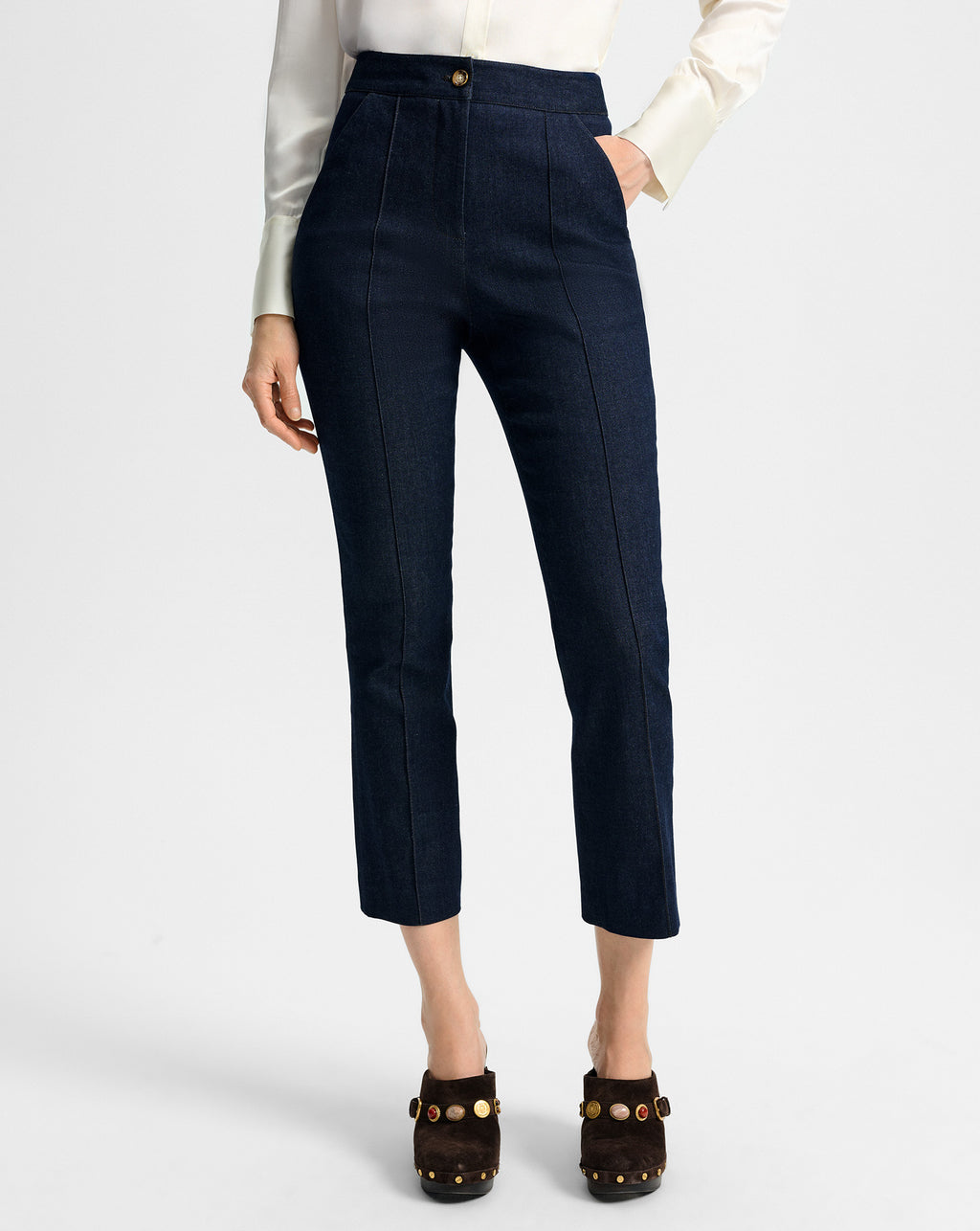 Veronica Beard Kimra Kick-Flare Pant - Midnight Wash
