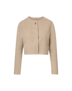 Veronica Beard Philips Cropped Jacket - Oatmeal Melange