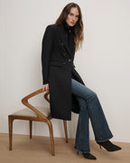 Veronica Beard Stryder Double-Breasted Dickey Coat - Navy