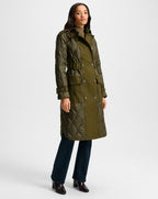 Veronica Beard Newberry Puffer Trench Coat - Cypress