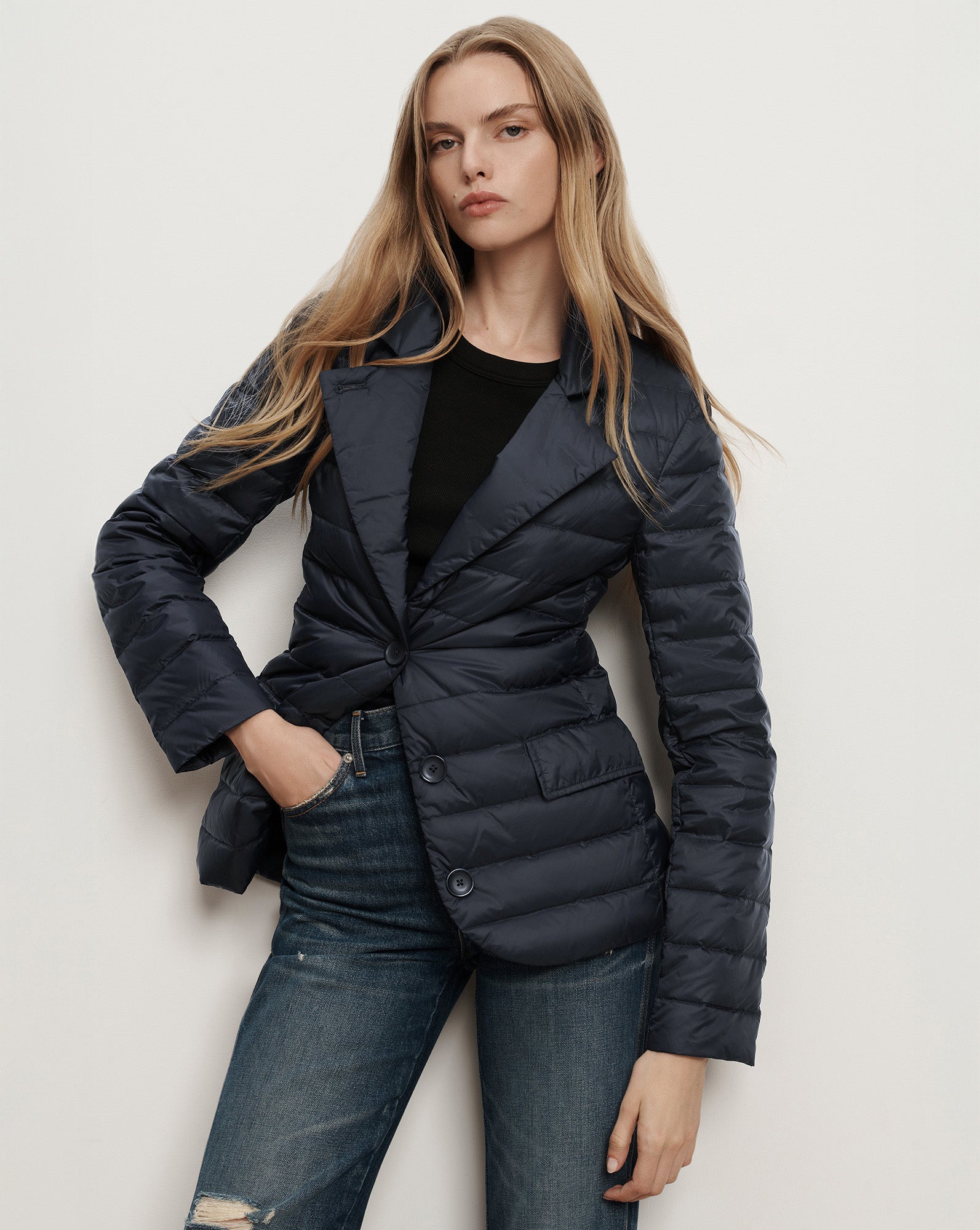 Veronica Beard The Puffer Blazer - Navy