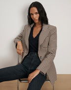 Veronica Beard Livvy Houndstooth Dickey Jacket - Navy Multi