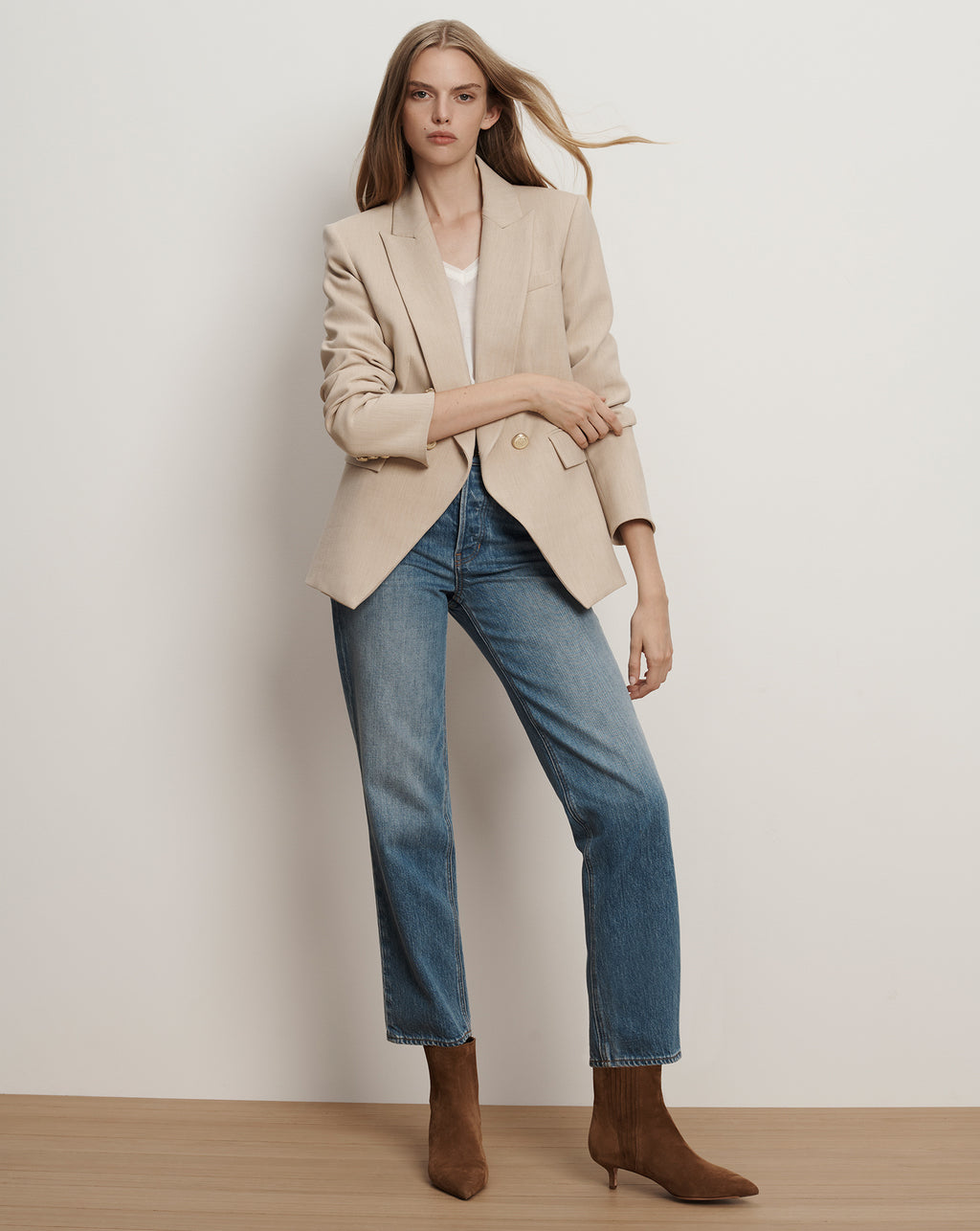 Veronica Beard Miller Dickey Jacket - Heathered Sand