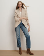 Veronica Beard Miller Dickey Jacket - Heathered Sand