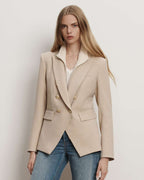 Veronica Beard Miller Dickey Jacket - Heathered Sand
