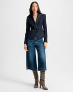 Veronica Beard Rickie Cropped Dickey Jacket - Navy