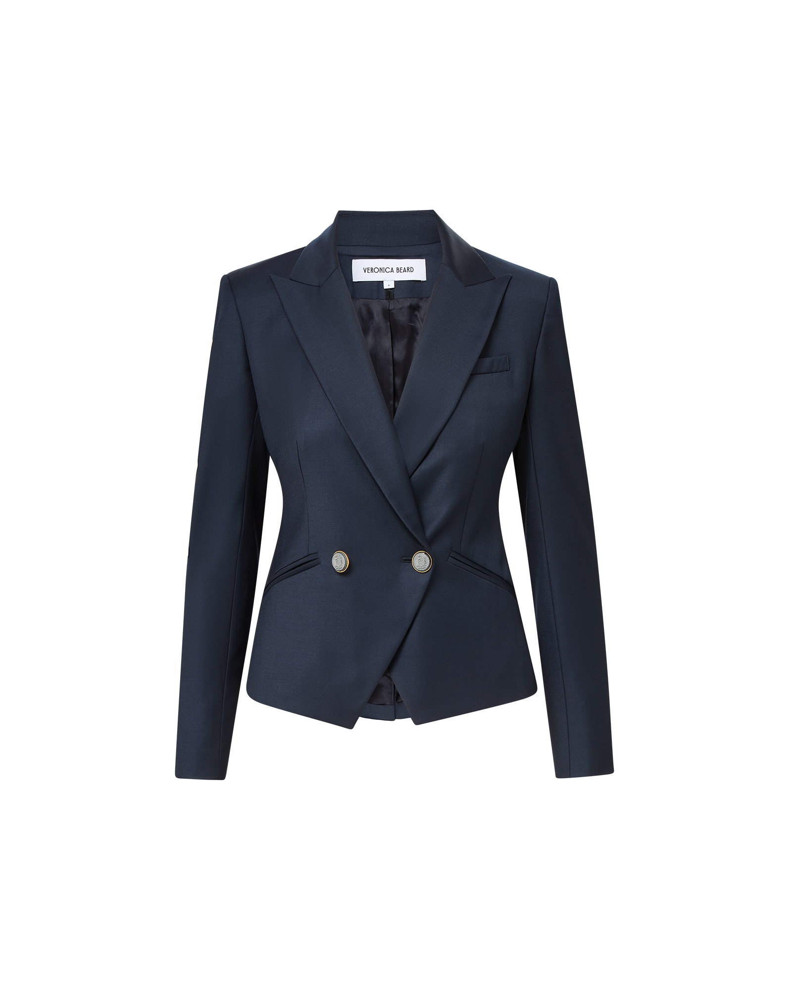 Veronica Beard Rickie Cropped Dickey Jacket - Navy