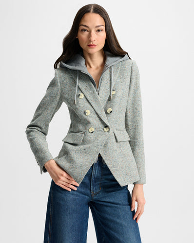 Veronica Beard Miller Dickey Jacket - Antique Blue Melange