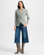 Veronica Beard Miller Dickey Jacket - Antique Blue Melange