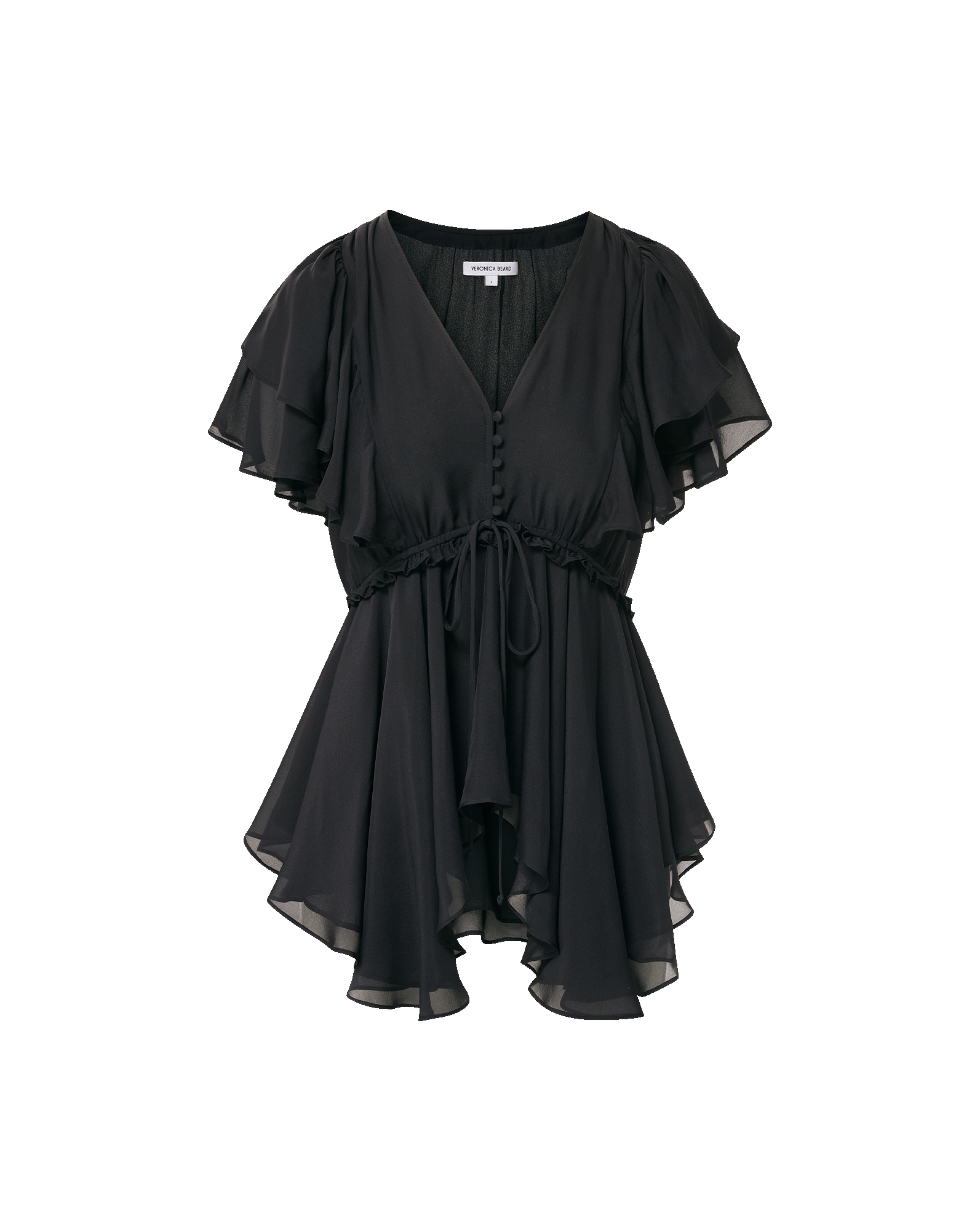 Veronica Beard Sammie Silk Blouse - Black