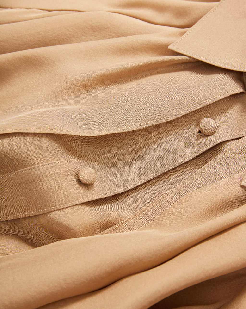 Veronica Beard Demaris Ruffled Button-Down Blouse - Brown Sugar