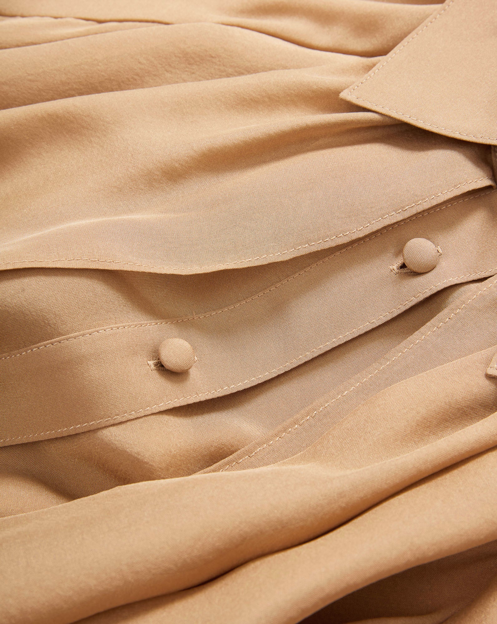 Veronica Beard Demaris Ruffled Button-Down Blouse - Brown Sugar