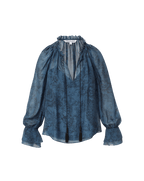 Veronica Beard Maxime Silk Blouse - Ocean/Black