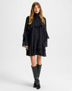 Veronica Beard Adlington Silk Mini Dress - Black