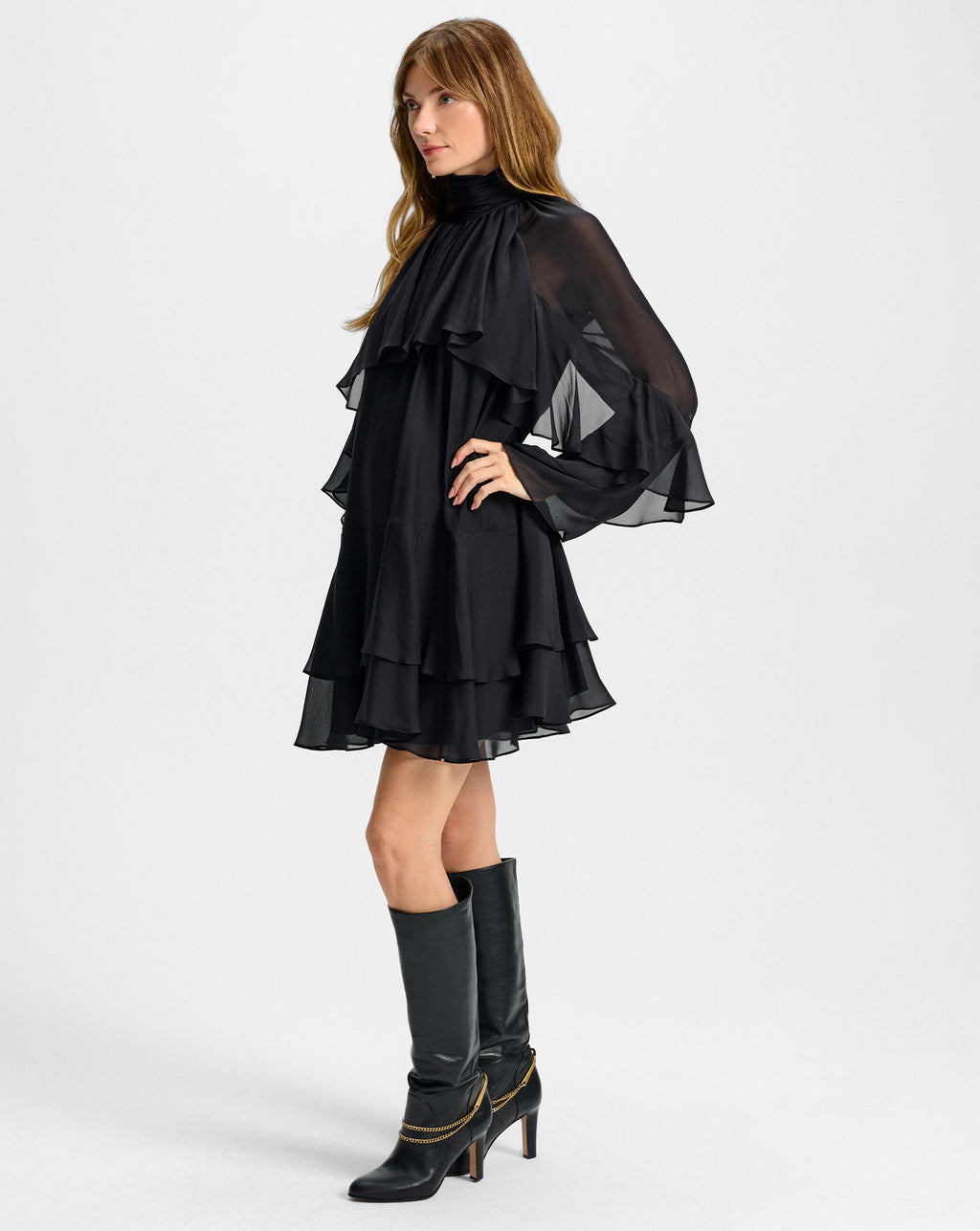 Veronica Beard Adlington Silk Mini Dress - Black