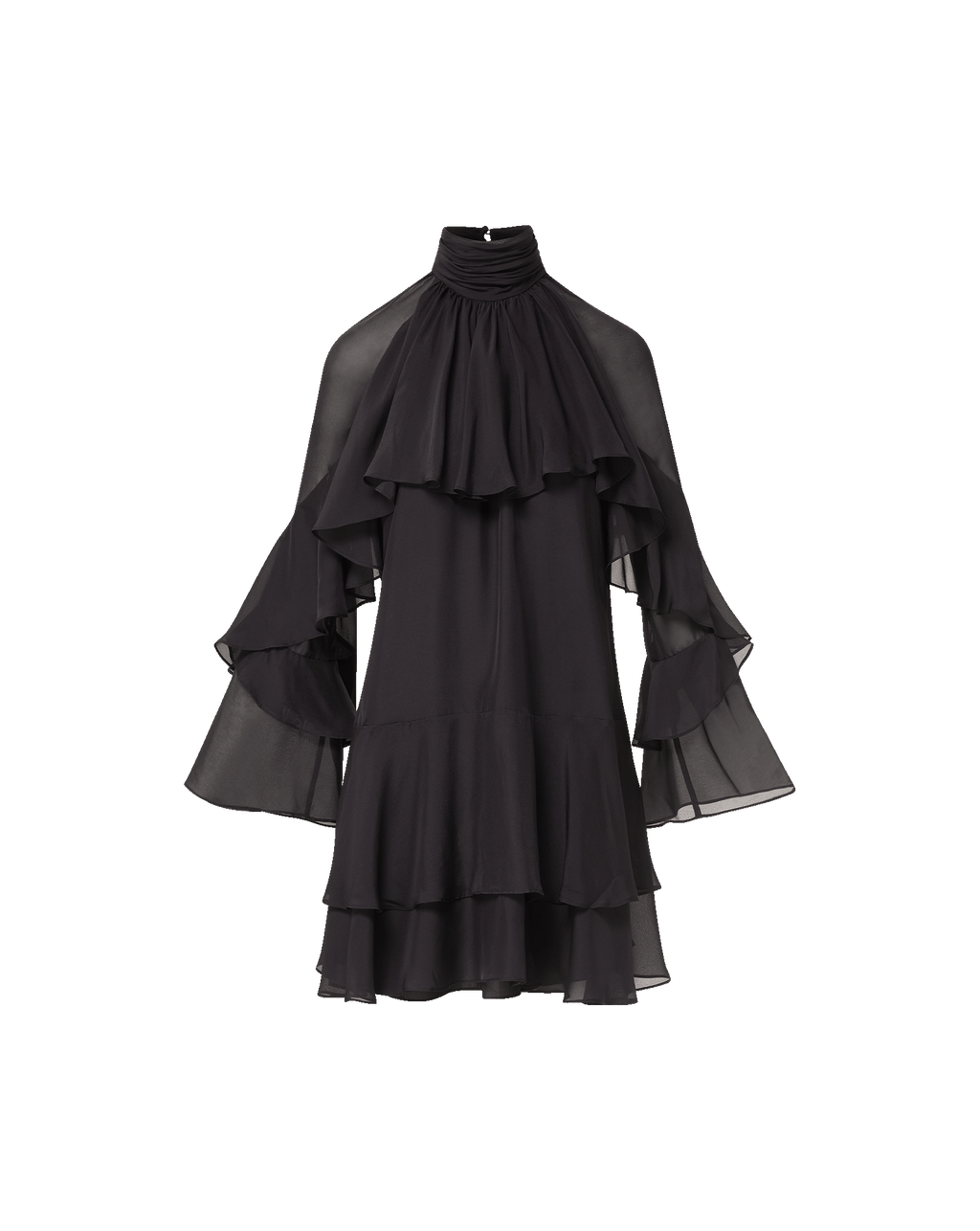 Veronica Beard Adlington Silk Mini Dress - Black