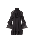 Veronica Beard Adlington Silk Mini Dress - Black