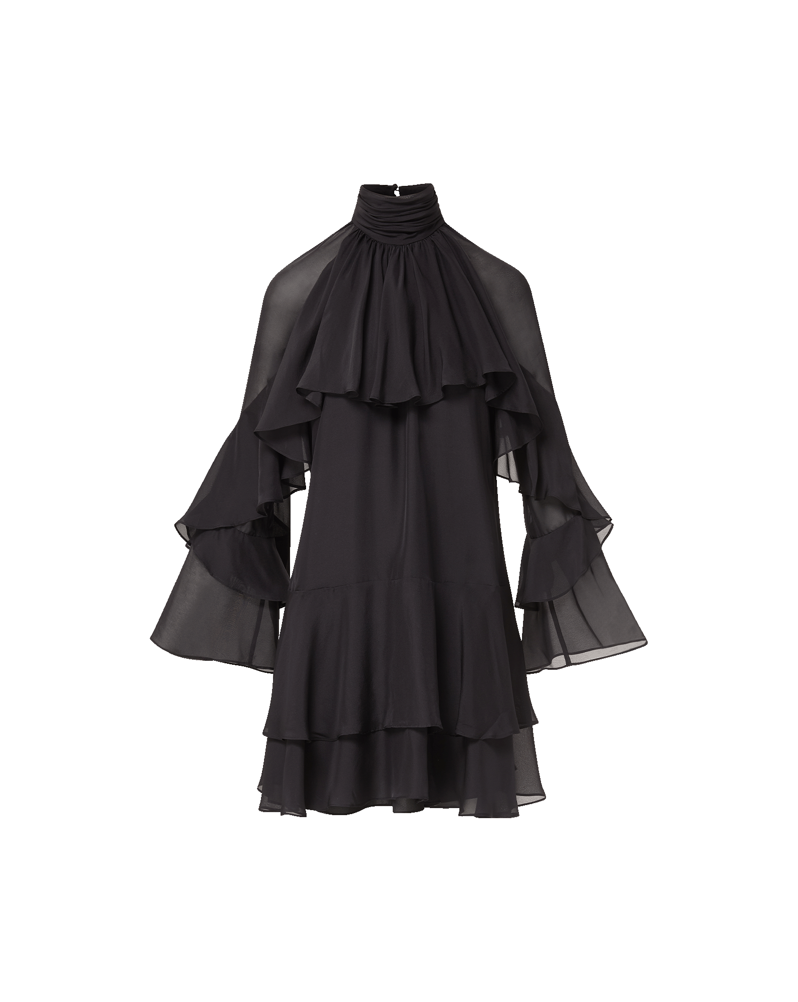 Veronica Beard Adlington Silk Mini Dress - Black