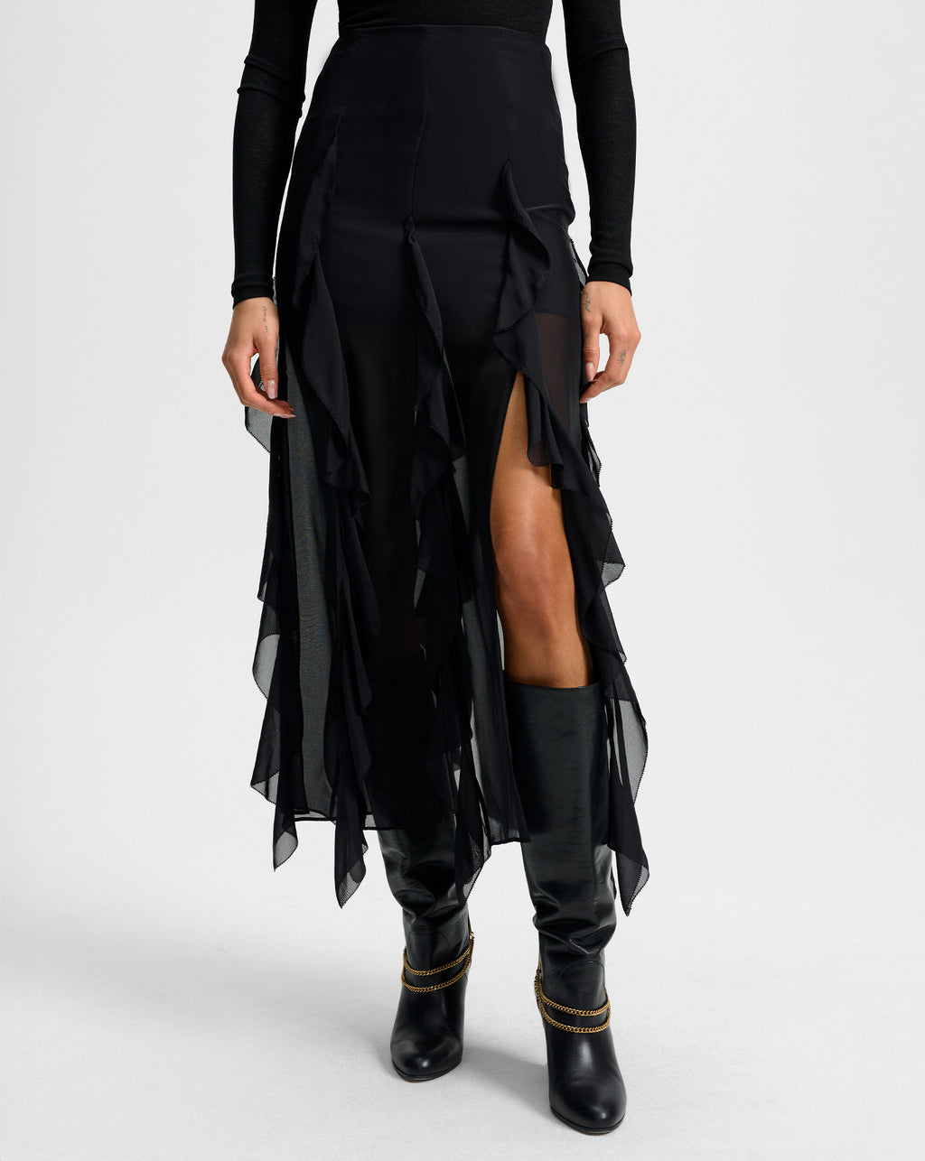 Veronica Beard Ava Silk Maxi Skirt - Black