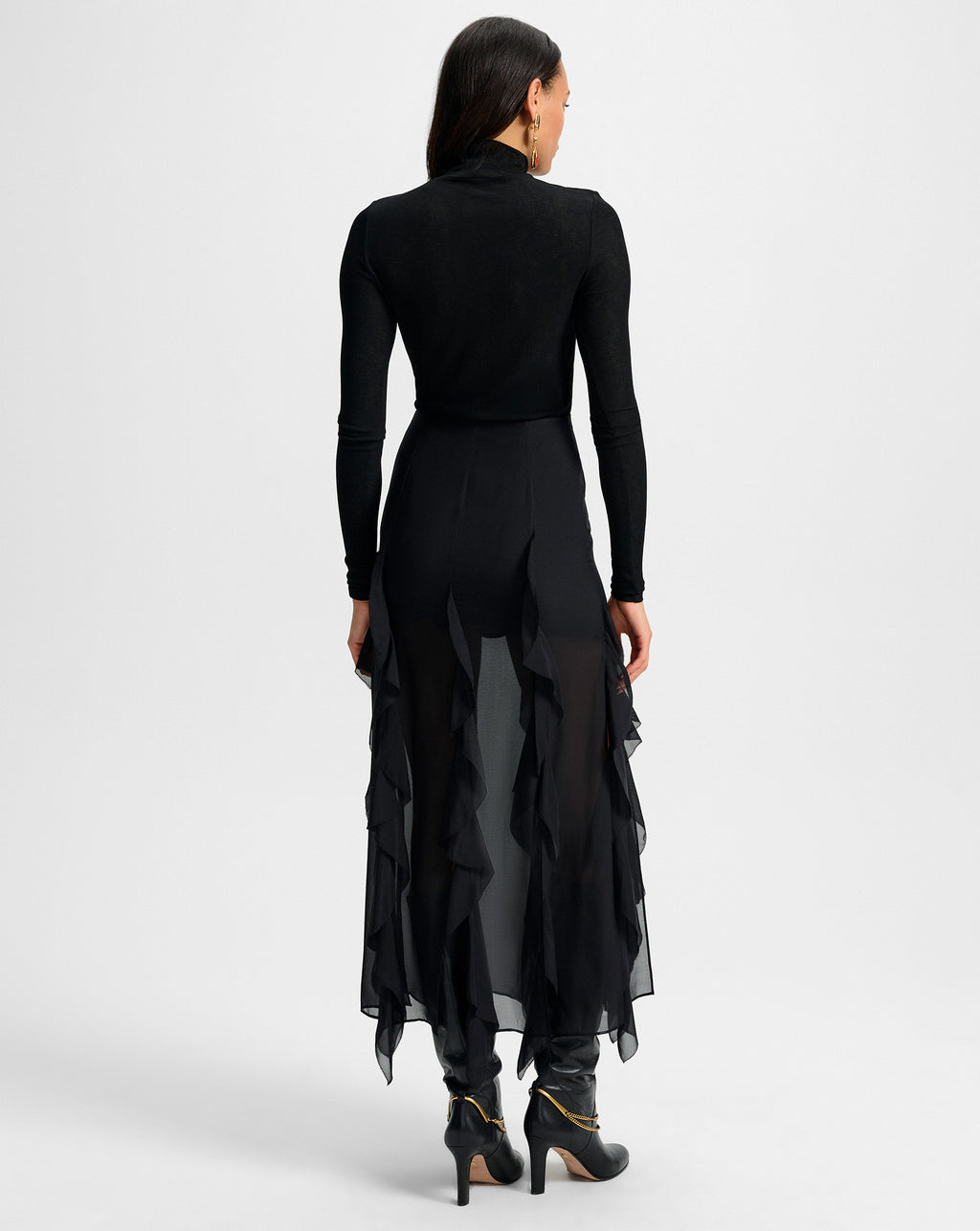 Veronica Beard Ava Silk Maxi Skirt - Black
