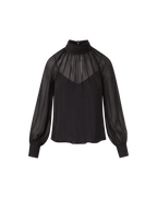 Veronica Beard Alyssa Silk Turtleneck Blouse - Black