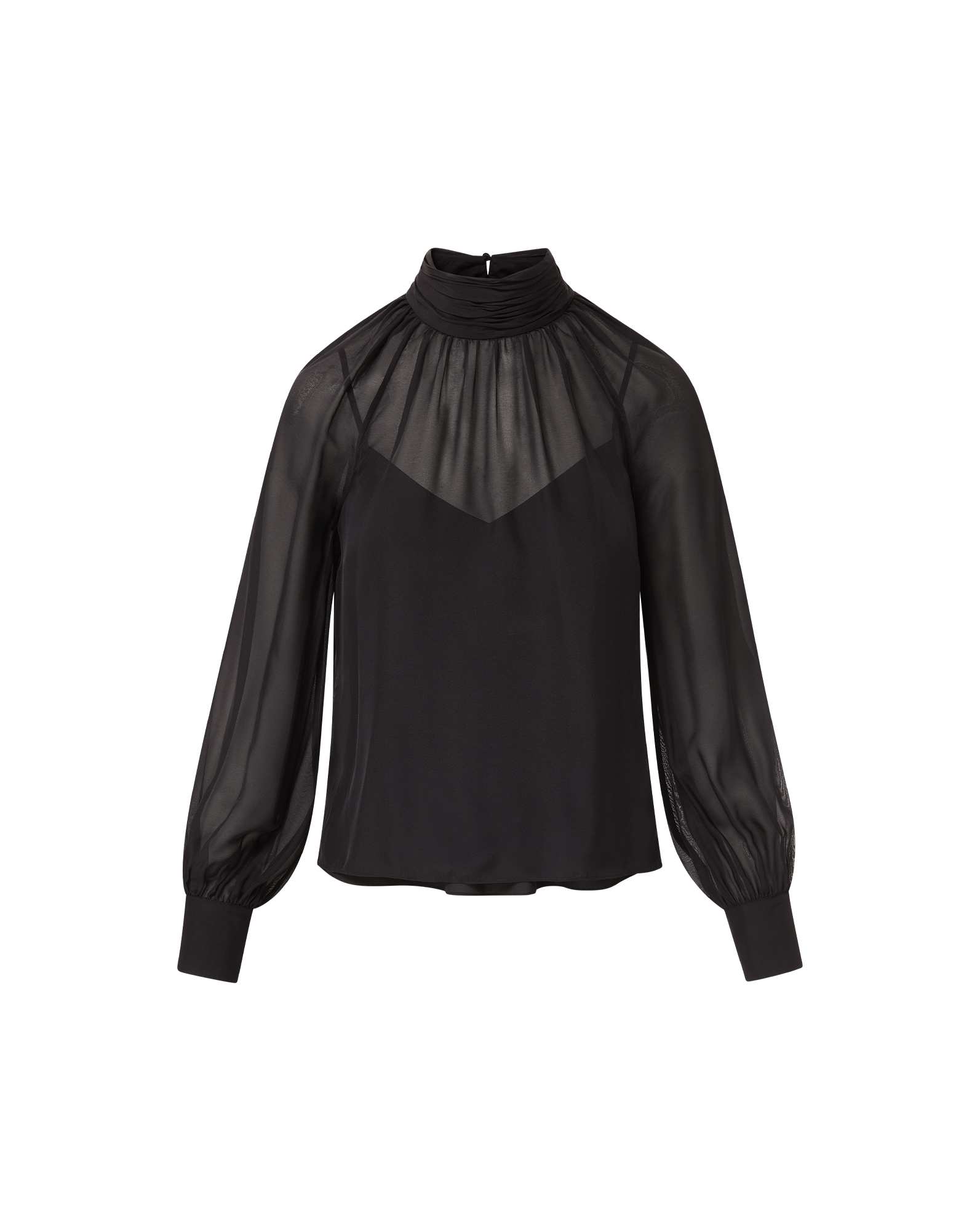 Veronica Beard Alyssa Silk Turtleneck Blouse - Black
