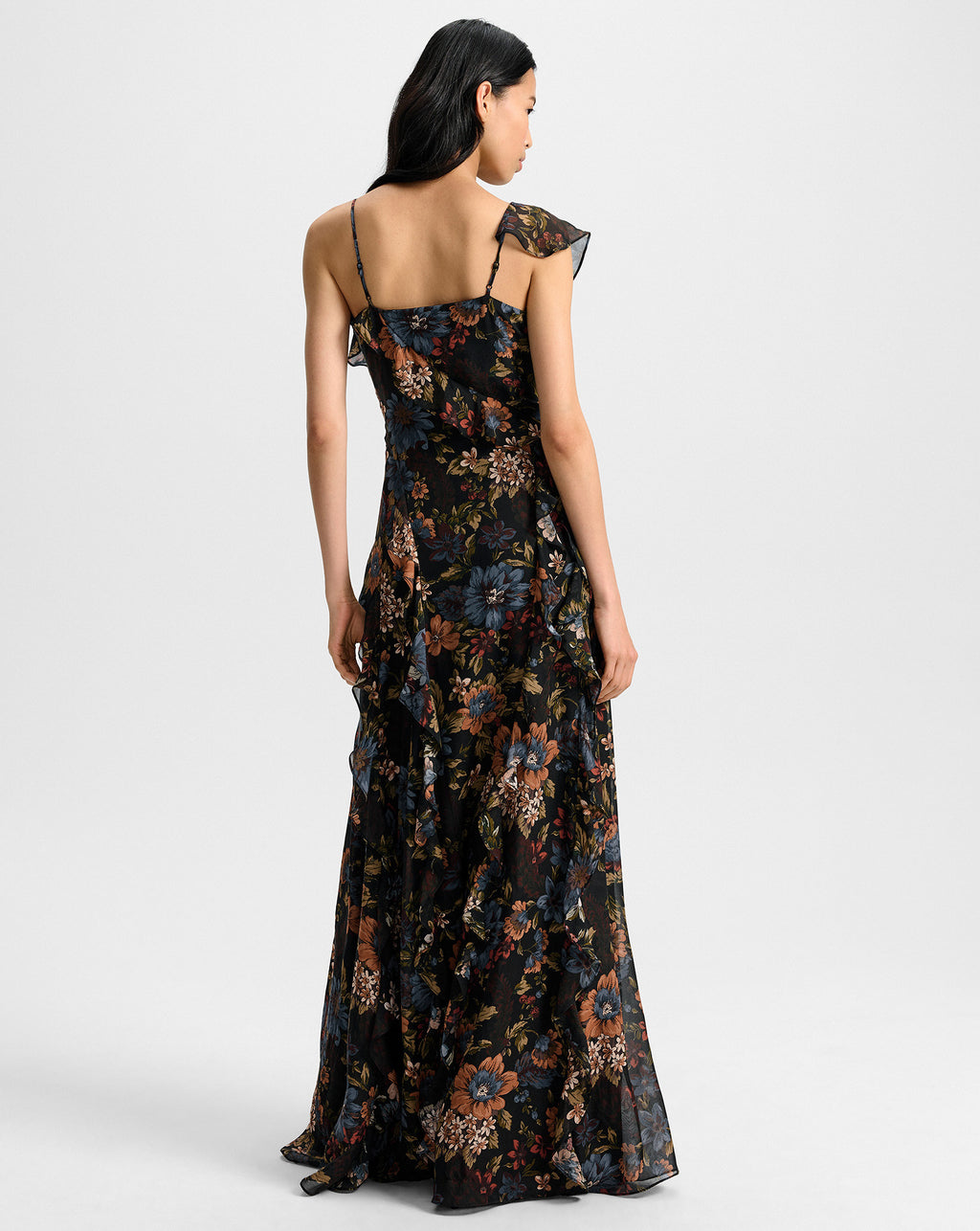 Veronica Beard Madeline Silk Maxi Dress - Black Multi