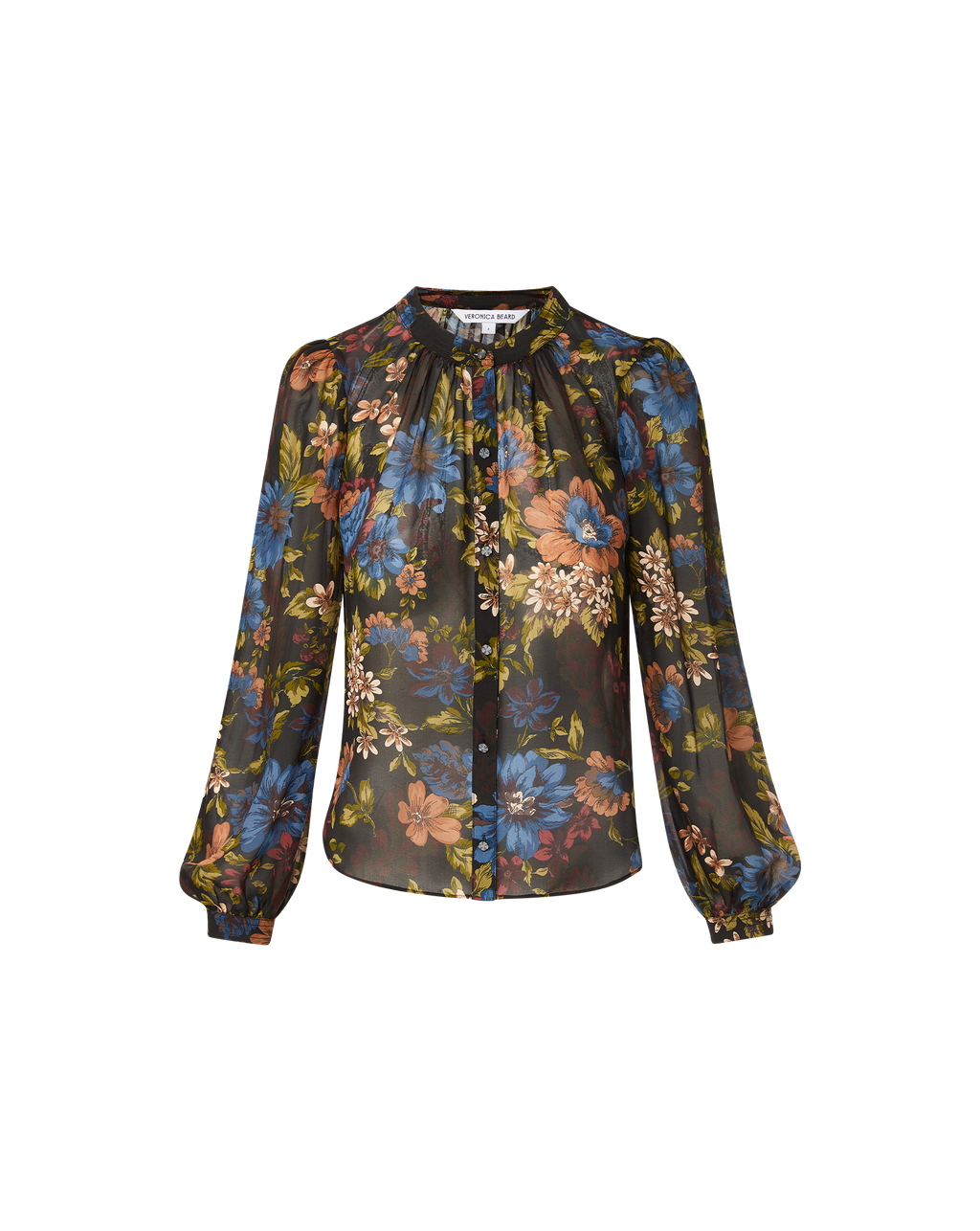 Veronica Beard Ashlynn Silk Blouse - Black Multi