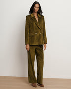 Veronica Beard Sevyn Corduroy Dickey Jacket - Moss