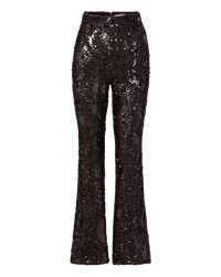 Veronica Beard Collier Sequin Skinny-Flare Pant - Dark Currant