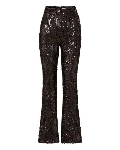 Veronica Beard Collier Sequin Skinny-Flare Pant - Dark Currant