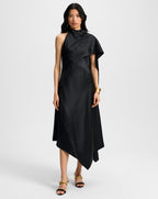 Veronica Beard Wyndham Silk Midi Dress - Black