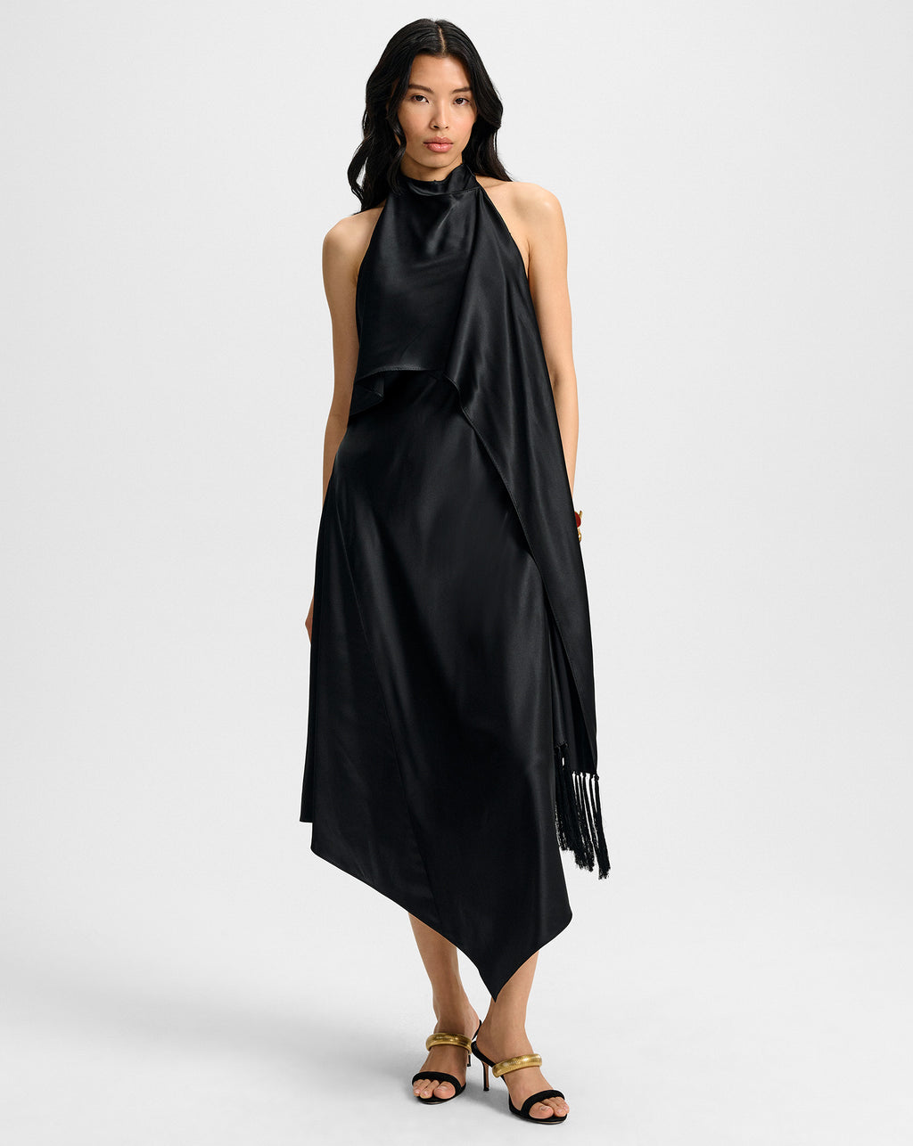 Veronica Beard Wyndham Silk Midi Dress - Black
